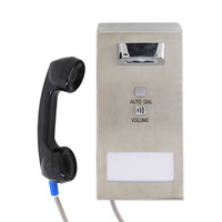 Téléphone IP public à bas prix pour visites en prison avec numérotation rapide pour détenus, en acier inoxydable, robuste et durable, à fixer au mur