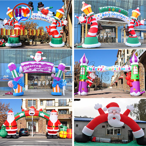 Advertising Promotional <strong>Inflatable</strong> <strong>Christmas</strong> Arch Air-blown Santa Claus Entry Decorate Equipment - Product Image 6