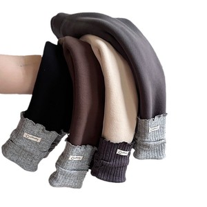 Tongxingyuan Girls Fleece <b>Lined</b> Thick Leggings Autumn Winter Korean Style Baby Slouch <b>Pants</b> Long Cotton <b>Pants</b> - Product Image 5