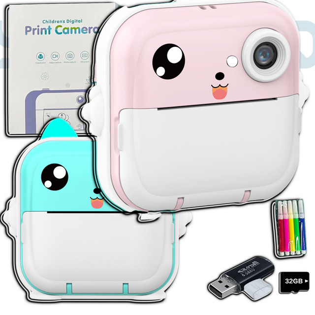 Yuniq 2025 Wholesale Portable Instant Print Camera with Thermal Paper, Dual-Lens Selfie Function Kids Print Camera Q5