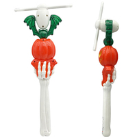 Baguette lumineuse LED d'Halloween avec musique, rotative à 360 degrés, et hélice de chauve-souris clignotante, idéale comme cadeau de fête pour enfants