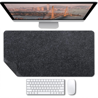 Tapis de bureau en feutre de laine avec logo personnalisé, protection de bureau antidérapante, grand tapis de souris en feutre pour le bureau et la maison