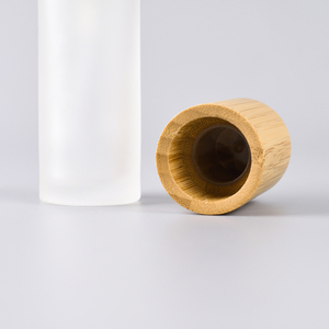 Lusso vuoto 30ml 50ml 60ml 100ml 120ml 1oz 2oz 4oz bottiglia di lozione di vetro smerigliato spalla piatta con coperchio Spray di bambù della pompa - Product Image 4