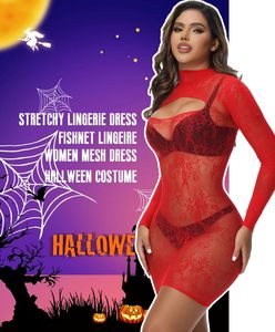 Hilergy Sexy Dessous-Kleid für Damen, Netzstoff, figurbetont, dehnbar, ODM Dobby-Stoff, Nachtwäsche, exotischer Strandüberzug - Product Image 2