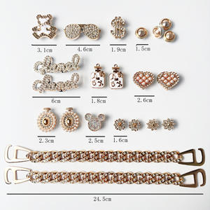 Charmes de chaussures de luxe haut de gamme Hengge Mei, attaches décoratives pour chaussures, 24-23 #   Chaîne DIY transfrontalière pour chaussures de jardin en plastique - Product Image 3