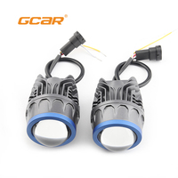 GCAR 2 Inch High Brightness F1 6000K Motorcycle Car Fog Lights Bi Led Projector Fog Lamp Waterproof Universal for All Weather