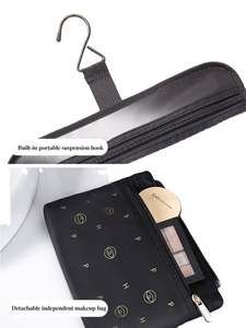 Muestra Gratuita, Neceser de Viaje Expandible de Nailon Impermeable con Logotipo Personalizado del Fabricante, Estampado Impreso y Gancho para Colgar - Product Image 6