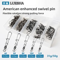 Connecteur en fer à huit anneaux, pivot américain renforcé, accessoires de pêche Luya, boîte à 5 compartiments, vente en gros, marque Shengding