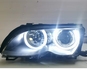 Modification mise à niveau pour <span class=keywords><strong>BMW</strong></span> <span class=keywords><strong>E46</strong></span> <span class=keywords><strong>Angel</strong></span> Eye Phare Assembly Classic Double Round <span class=keywords><strong>Angel</strong></span> Eye - Product Image 1