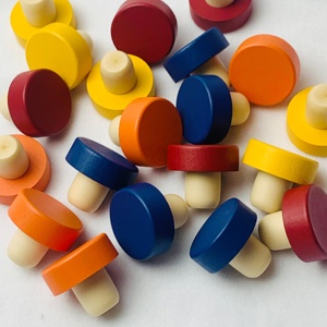 Bouchon de bouteille en <span class=keywords><strong>liège</strong></span> personnalisé avec logo imprimé, bouchon en bois coloré pour bouteilles de whisky, gin, tequila, vodka en verre - Product Image 6