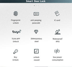 Serrure intelligente Vians en acier inoxydable 304, étanche IP65, compatible TTlock et Tuya - Product Image 4