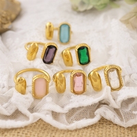 Bague Ouverte en Zircon Bowei, Style Ins Luxe Léger, Bijou Haut de Gamme Polyvalent et Inaltérable pour Femme