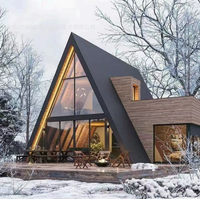 Casa Prefabricada de Lujo en Forma de A, de Acero Ligero, para Vivir en un Estilo Villa, Habitación Modular, Casa Prefabricada para Vacaciones y Viajes