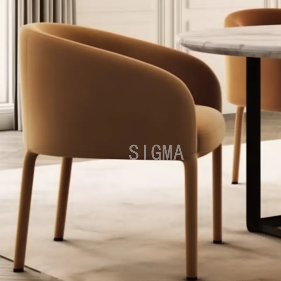 Wholesale Solid Wood Frame Antique Dining Chair Fabric Cushion Upholstered Restaurant Chair With Wooden Frame