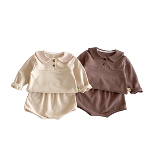 Set di abbigliamento da <span class=keywords><strong>bambina</strong></span> primavera e autunno abito stile occidentale grazioso completo tinta unita traspirante <span class=keywords><strong>pantaloni</strong></span> di pane due pezzi - Product Image 5