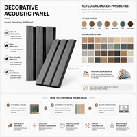 Panel Acústico Decorativo de Madera Flexible, Panel Curvo Absorbente de Sonido para Paredes y Techos Interiores