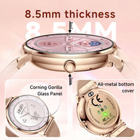 Nouvelle montre connectée AK107AMOLED pour la santé des femmes, l'exercice, la fréquence cardiaque, l'oxygène sanguin, le suivi du sommeil, 8,5 mm, légère, IP68, ODM