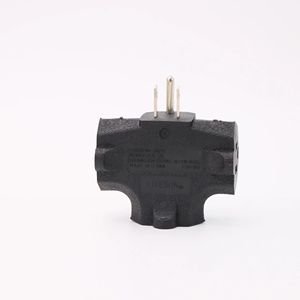 Adaptateur <span class=keywords><strong>de</strong></span> <span class=keywords><strong>prise</strong></span> à 3 voies homologué UL, robuste, en forme <span class=keywords><strong>de</strong></span> T, <span class=keywords><strong>avec</strong></span> protection contre les surcharges - Product Image 6