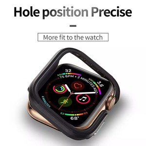 Étui pare-chocs en métal en <span class=keywords><strong>aluminium</strong></span> de luxe pour <span class=keywords><strong>Apple</strong></span> <span class=keywords><strong>Watch</strong></span> 40mm <span class=keywords><strong>44mm</strong></span> 42mm 38mm housse de protection en alliage TPU pour IWatch <span class=keywords><strong>Series</strong></span> SE 6 5 <span class=keywords><strong>4</strong></span> 3 - Product Image 3