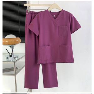 महिला स्वास्थ्य सेवा सूट त्वरित सूखी कार्य कपड़ा चिकित्सा वर्दी क्लिनिक ब्लाउज नर्स सूट डॉक्टर पोशाक लघु आस्तीन सैलून कार्य - Product Image 2