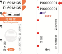 Autocollant d'étiquette de tube à essai de papier médical revêtement UV autocollant adhésif imperméable pour les étiquettes de réactif d'échantillonnage de virus de prélèvement sanguin