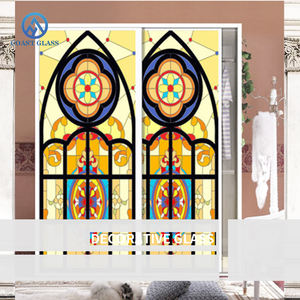 Vitrail décoratif grand motif Mural, écran personnalisable, toit, panneau <span class=keywords><strong>de</strong></span> verre incurvé, fabricant professionnel - Product Image 6