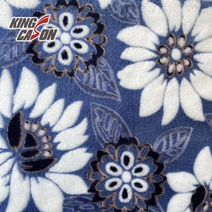 Fornitore di tessuti KINGCASON 100 Poly Two Side Brush personalizzato 200GSM 195CM tessuto in pile di flanella bruciato per il mercato egiziano - Product Image 4