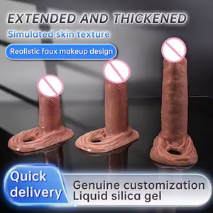 Gaine Péniale Réaliste 3 Tailles Différentes Mâle Loup Bretelles Pour Hommes Avec Préservatif Silicone Liquide Doux Jouets Sexuels Adultes Pour Hommes - Product Image 2