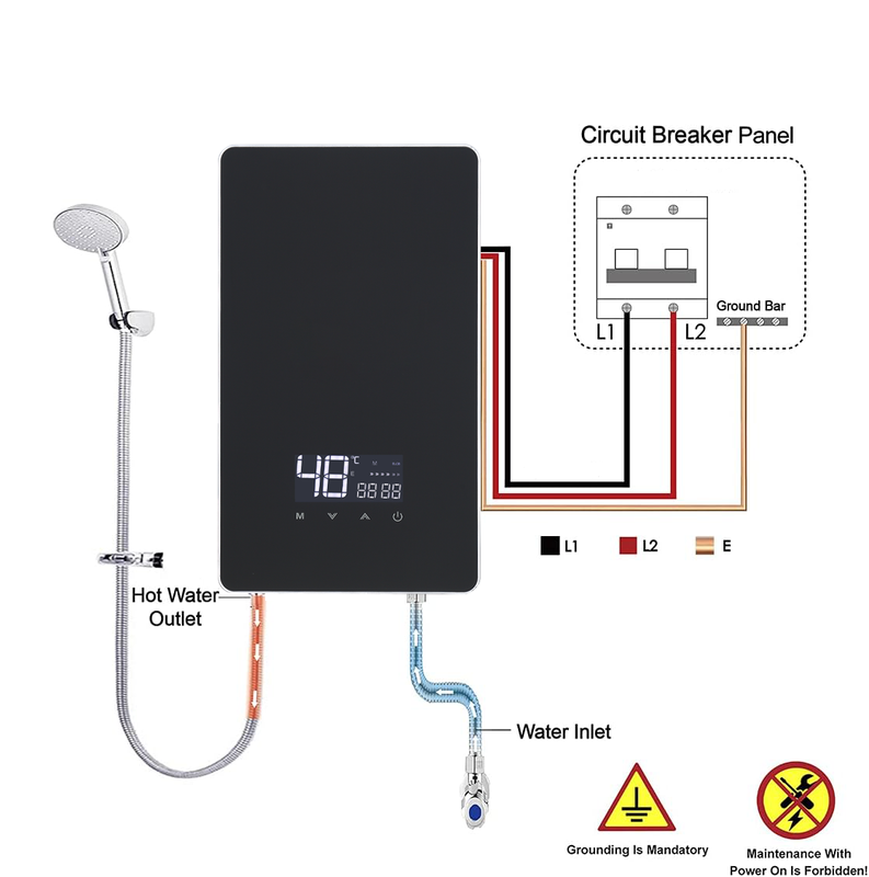 220v 6KW Electric Water Heater with