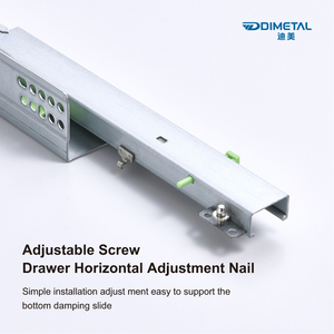 Dimetal 20 ''500mm ngăn kéo hướng dẫn mềm đóng cửa <span class=keywords><strong>undermount</strong></span> mở rộng đầy đủ có thể thu vào đường sắt ngăn kéo trượt - Product Image 3