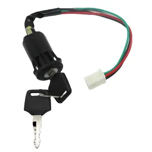 ATV 4 wire ignition key barrel switch beach bike female plug ignition key switch for ATV 50-250cc