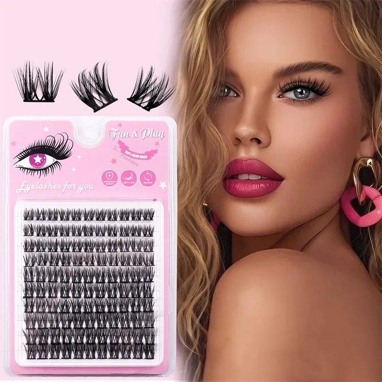 DIY 110 küme Lashes DIY kirpik uzatma kitleri bölümlenmiş ışın doğal C/D kıvırmak bireysel Lashes sahte vizon kirpik evde