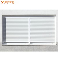 Fenêtre à persiennes motorisées en aluminium JY, volets roulants électriques, volets anti-ouragan, volets roulants extérieurs