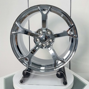 ล้อรถยนต์ปลอมสีเงินโครเมียม19 20นิ้ว19X9.5 5X114.3ขอบจานลึกสำหรับ Nissan <span class=keywords><strong>350Z</strong></span> 370Z <span class=keywords><strong>Nismo</strong></span> Infiniti V1 G35 Q50 G37 - Product Image 2