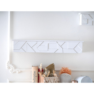 Thủ công trắng lưu trữ hiển thị Kệ nổi Kệ Bắc Âu mộc mạc bằng gỗ tường kệ - Product Image 6