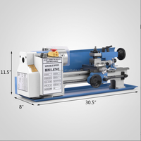 Tour, tour Machine Tournant, Mini Métal Métal Produit 25 Bleu Horizontal Fourni Double Plat Lit Tour CNC Tour De Coupe