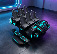 Machine de jeu VR 6 places, simulateur VR commercial pour parcs d'attractions