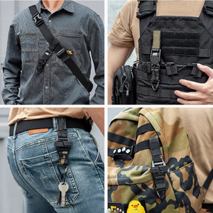 Ceinture tactique en nylon à boucle à dégagement rapide, équipement de sport de plein air, accessoire de sac à dos, couleur unie, équipement de loisirs et de voyage - Product Image 5