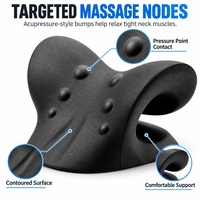 Oreiller de traction cervicale pour le soutien du cou, l'alignement de la colonne vertébrale et l'amélioration de la posture, oreiller ergonomique pour étirement du cou pour une utilisation quotidienne