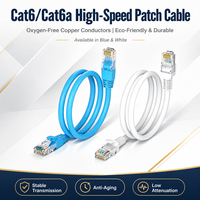 Kabel Patch Cord Cat6 Cat6A OEM Nilai Terbaik Berlapis Emas RJ45 CCA UTP FTP SFTP Ethernet LAN untuk Cloud Computing 5G