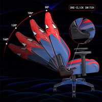 Fauteuil inclinable ergonomique en cuir PU personnalisé Spider Man pour jeux d'ordinateur Chaises de jeu de course Silla Gamer
