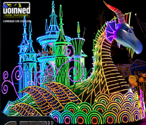 Grande lanterne <span class=keywords><strong>de</strong></span> carnaval, dinosaure et château, défilé, costume <span class=keywords><strong>de</strong></span> dinosaure grandeur nature pour le paradis - Product Image 1