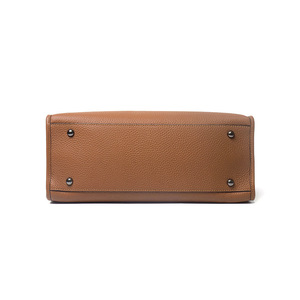 Borsa da Viaggio da Donna di Alta Qualità di Marca Originale in Vera Pelle e Tela di Lusso con Chiusura a Cerniera - Product Image 5