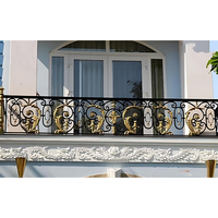 Luxuriöses Hochwertiges Modernes Villa-Außenbereichsgeländer aus Schmiedeeisen & Edelstahl für Treppen & Balkone mit Individuellen Mustern zur Aufwertung Ihres Zuhauses