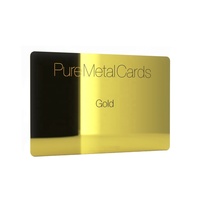 Tarjetas de Visita Metálicas de Alta Gama Personalizadas con NFC 4k en Oro con Código QR