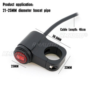 Interruptores para Motocicleta, Botón de Bocina, Interruptor de Señal de Giro, Interruptor de Control de Encendido/Apagado para Manillar de Motocicleta Eléctrica Yamaha, Interruptor de Luz - Product Image 5