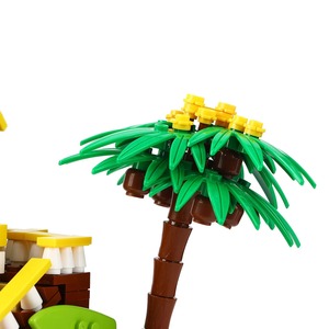 MOC3009 Série Vacances en Ville : Cabane Océanique, Pièces de Construction, Briques Modèle Noix de Coco, Jouet Éducatif DIY, Ensembles de Blocs de Construction - Product Image 2