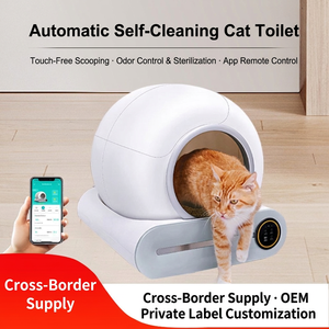 Bac à <span class=keywords><strong>litière</strong></span> automatique intelligent pour chat, contrôle à distance par application, capteur, toilette pour chat <span class=keywords><strong>autonettoyante</strong></span>, élimination des odeurs, usage domestique - Product Image 3