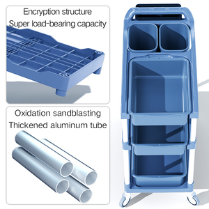 Làm sạch xe đẩy và xe đẩy có bánh xe di động cho nhà hàng, khách sạn, bệnh viện, xe đẩy vệ sinh, người gác cổng - Product Image 4