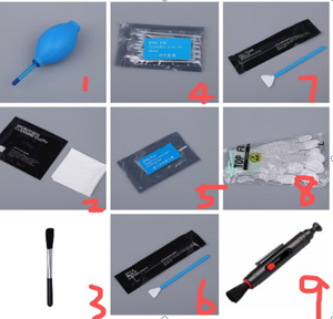<span class=keywords><strong>Kit</strong></span> de limpieza de cámara con hisopo de sensor de microfibra nueve en uno profesional económico con solución - Product Image 6